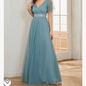 Every Pretty A Line Long Bridesmaid /Mother of the Bride Dress